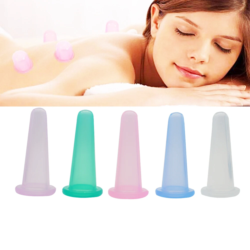 

1Pcs Silicone Body Cupping Cups Face Neck Back Eyes Massage Vacuum Cans Anti-cellulite Massager Suction Cup Treatment D141