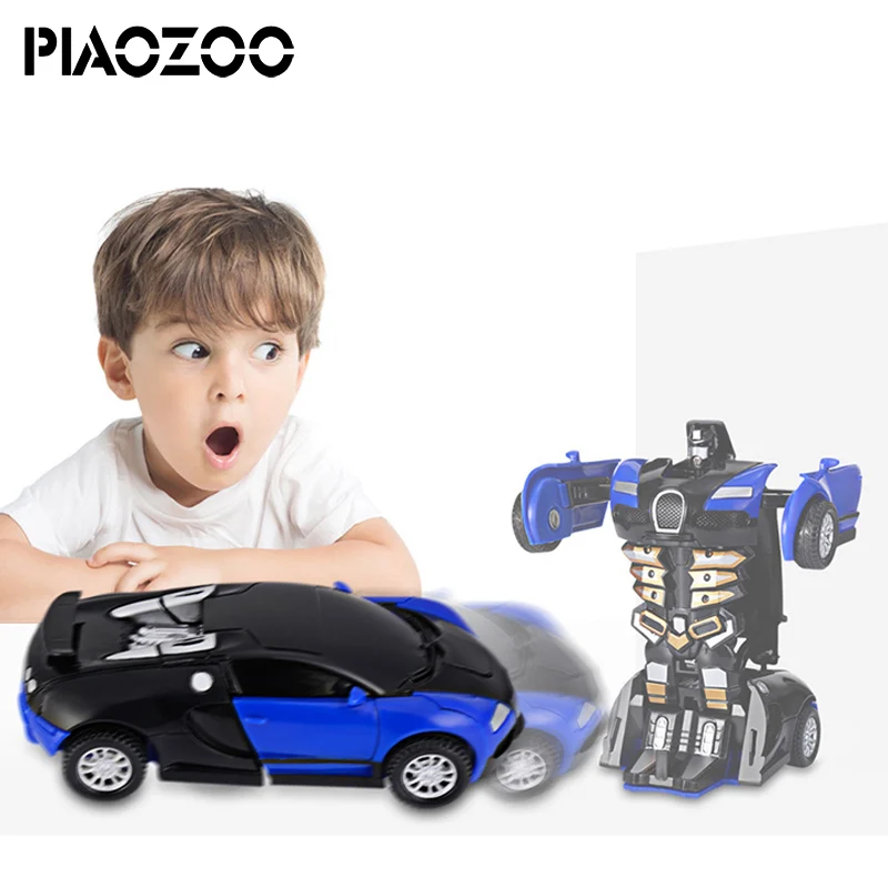 2 in 1 Robot Car One Step Impact Deformation Car Mini Transformation Robot Toy Classic Model toys boy gifts for 3 year old P20