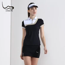 EAGEGOF летняя новинка Женская рубашка для гольфа с коротким рукавом классная Спортивная дышащая женская одежда для гольфа подарок на день Святого Валентина