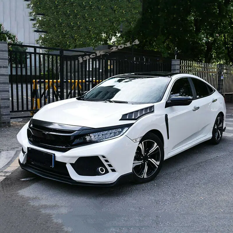 Для 10TH GEN HONDA CIVIC из углеродного волокна Худ воздухозаборник Обложка Декор