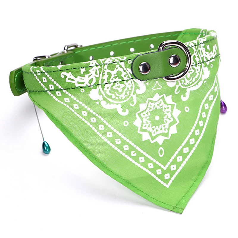 

PU Leather Dog Collar Pet Cat Collars Printed Floral Dogs Bandana Necktie Puppy German Shepherd Perro Pitbull Pets Supplies