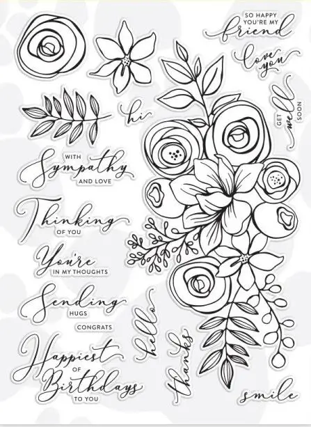 

flower Transparent Clear Stamp for DIY scrapbooking/Card Making C124