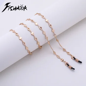 

Fishhook 1pcs 78cm Sunglass Roundness Gold color Lanyard Strap Necklace Line Eyeglass Glasses Chain Cord for Reading Glasses