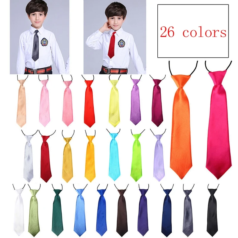 Детская одежда для маленьких мальчиков; классические 26 однотонные Цвет Регулируемый эластичный ошейник с "бабочкой" Детские шейный галстук W77