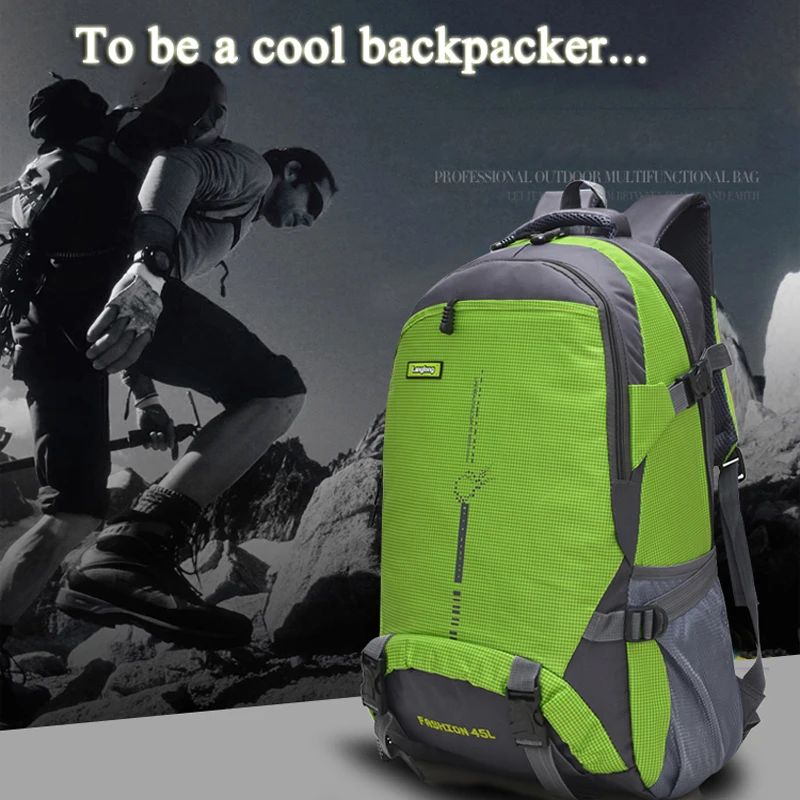 

45L Funda Impermeable Mochila Sports Climbing Backpack Men and Women Rucksack Travel Camping Hiking Backpack