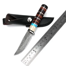 Neue nachahmung damaskus messer handmade muster stahl taktisches messer outdoor camping überleben messer sehr sharp geschenk