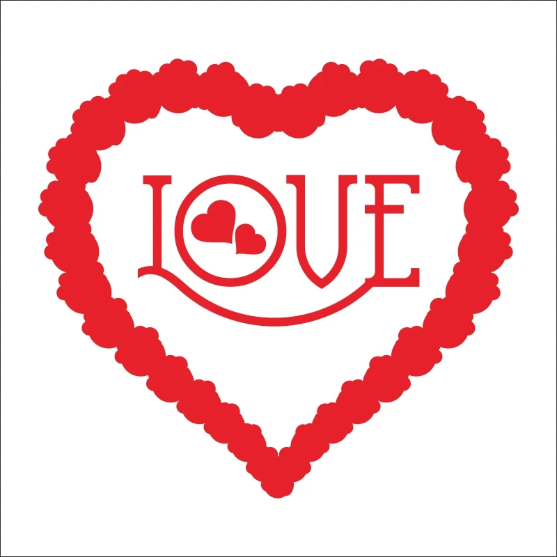 CHM Love Heart Sign логотип Девиз Цитата символ стены переводка художественный стикер