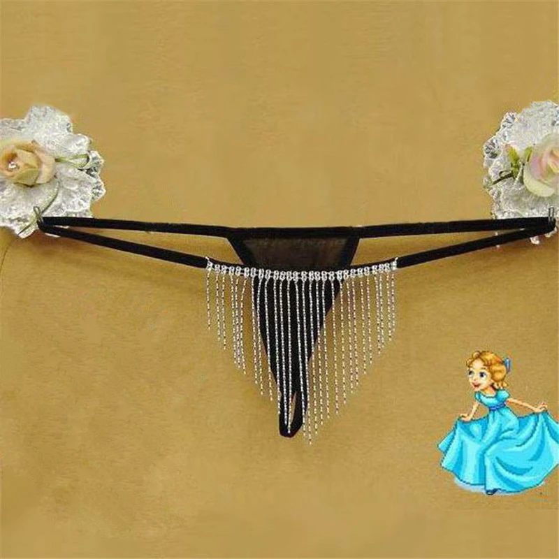 Sexy Thongs Women Rhinestone G Strings Y Strings T Back Panties Tanga