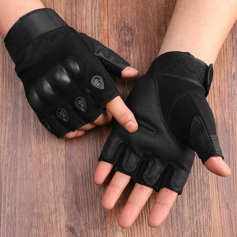 Men's Tactical Gloves Military Army Fingerless Gloves Outdoor Sports Anti-Slip Shooting Paintball Airsoft Bicycle Gloves