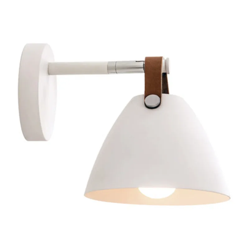 

Simple Modern LED Wall Light Loft Style Adjust Wall Sconce Iron Leathern Rotating Bedside Wall Lamp Fixtures Indoor Lighting