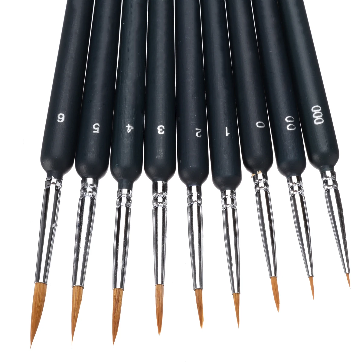 9Pcs Fine Watercolor Paint Brushes Weasel Hair Paint Brush Pen Sketched Line Pen for Oil Painting Drawing Stylus Art