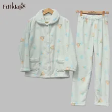 Новинка, зимняя Пижама, Фланелевая пижама, теплая Пижама, Женский комплект, женская одежда, Пижама, одежда для сна, спортивный костюм E0258