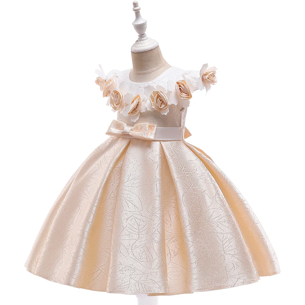 Платье для девочек платье принцессы высокого качества Свадебный костюм с цветами Детские платья для девочек, элегантные вечерние платья для детей от 3 до 10 лет