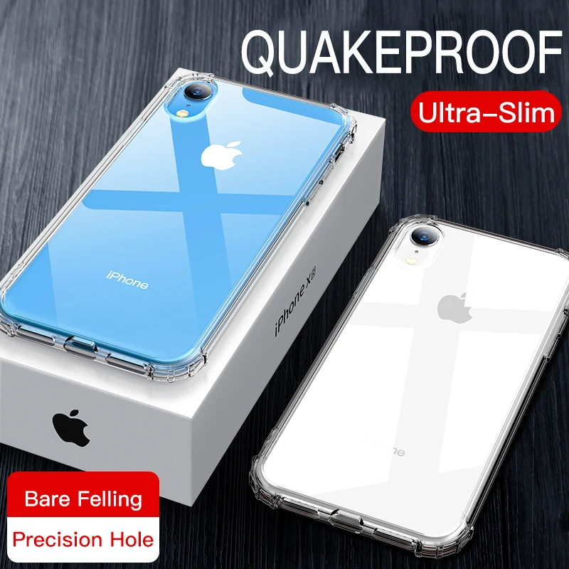 Чехол для iPhone X XS 11 Pro MAX XR 5 5S 6 6S 7 8 Plus защитный прозрачный силиконовый Мягкий