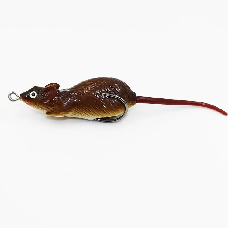 1Pcs 3D Eyes Soft Mouse Bait Bells Sound 6.5cm 12g fishing lure Frog Silicon Artificial Set Sea Swim Bait