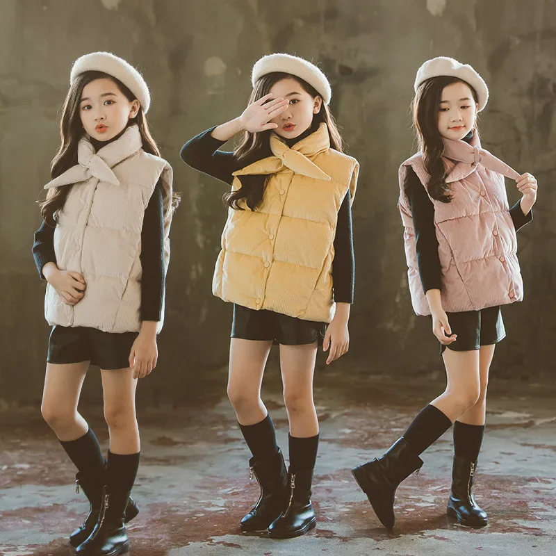 JMFFY 2018 Winter Kids Vests Waistcoats Children Warm Coats Infant