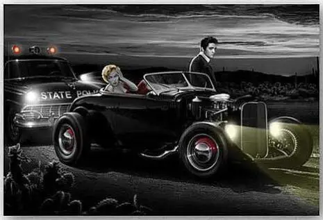 JOY RIDE - MARILYN MONROE &amp ELVIS SILK POSTER Decorative Wall paint 24x36inch | Дом и сад