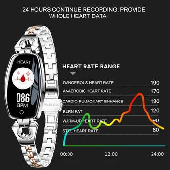 H8 pulsera inteligente para mujer pulsera de presi n arterial monitor seguidor Fitness de frecuencia card