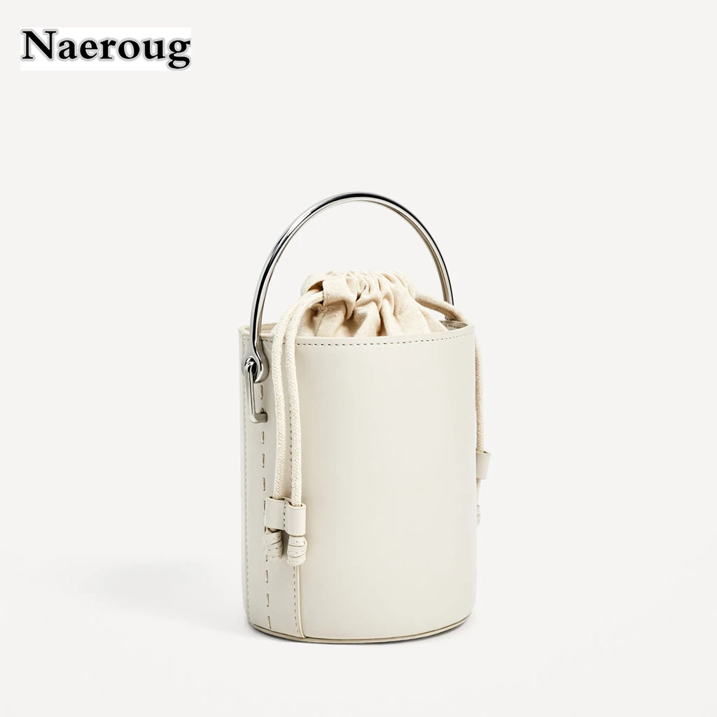 

Fashion Small White Drawstring Tote Bags 2018 Luxury Designer Handbags Women Bags Drawstring Open Crossbody Bags for Ladies Sac