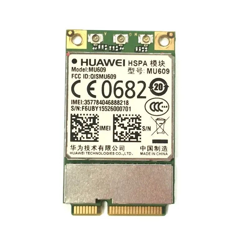 Разблокированный huawei mu609 WCDMA Беспроводной 3g модуль WWAN к оператору сотовой связи HSPA+/UMTS/GSM/GPRS Quad-band 850/900/1900/2100 МГц мини PCIe Карты