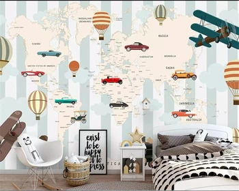 

beibehang papier peint mural 3d 3d bedroom mural custom cartoon world map sticker wallpaper background wall 3d mural wallpaper