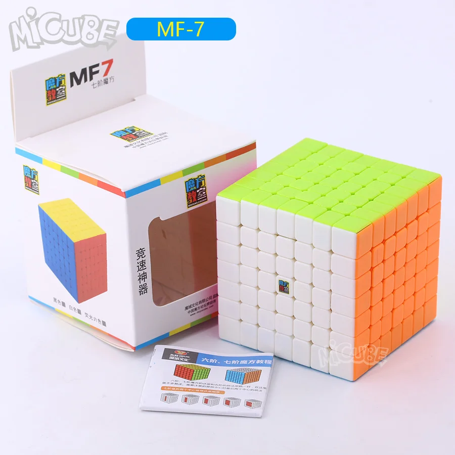 MofangJiaoshi MF7 7x7x7 куб скорость 7 слоев черный стикер Нео головоломка 7x7 Cubo Magico 7*7*7 обучающие игрушки для детей - Цвет: Stickerless