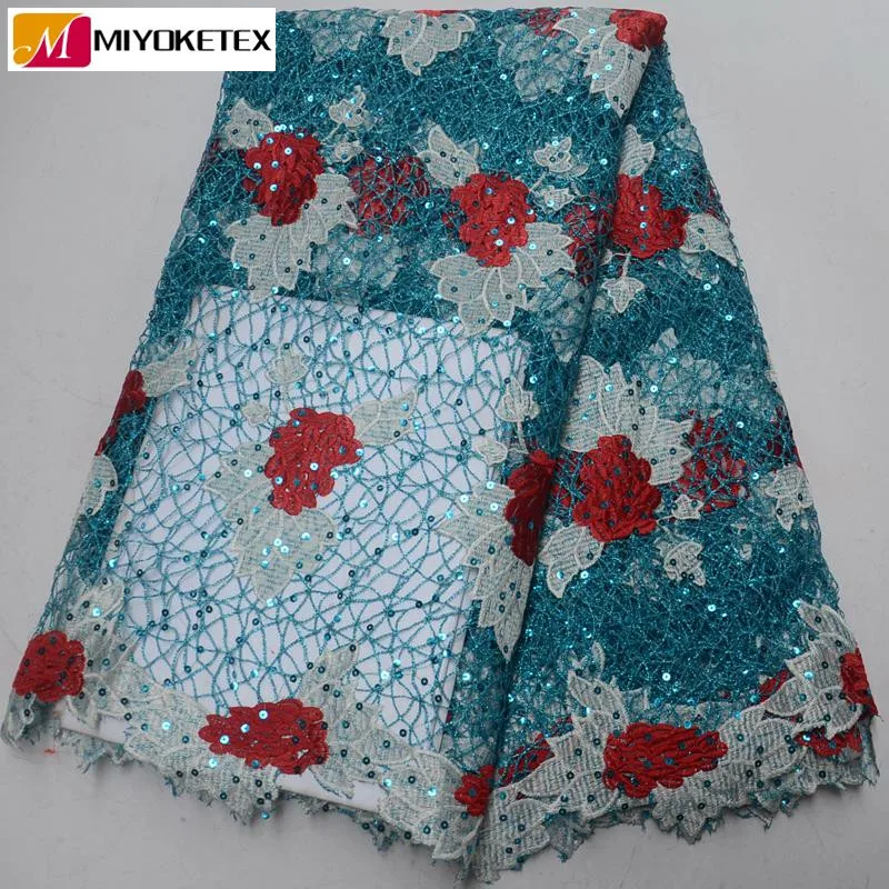 

2019 New Arrival African Cord Lace Guipure Lace Fabrics High Quality French Sequins Laces Fabric For Wedding Dress PSA485-1