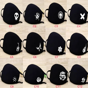 

Moledodo Adult Black Face Mask Anime Mouth Mask Cotton Fabric Anti Dust Pollution Masks For Adult Keep Warm Mouth Face Mask D50
