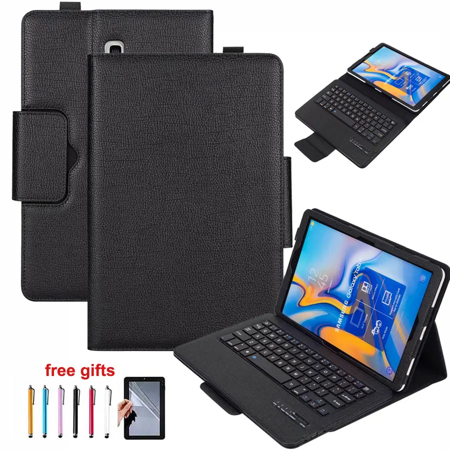 Bluetooth Keyboard PU Leather Case for Samsung Galaxy Tab A A2 10.5'' T590 T595 Removable Wireless Keyboard Tablet Stand Cover
