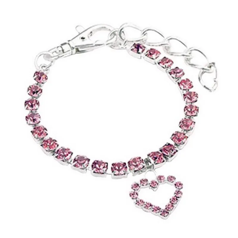 1 шт. ожерелья для домашних животных собак кошек горный хрусталь тянущаяся линия
