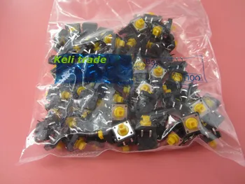 

100pcs Tactile Push Button Switch Momentary Tact 12*12*7.3mm DIP Through-Hole 4pin B3F key light touch switch