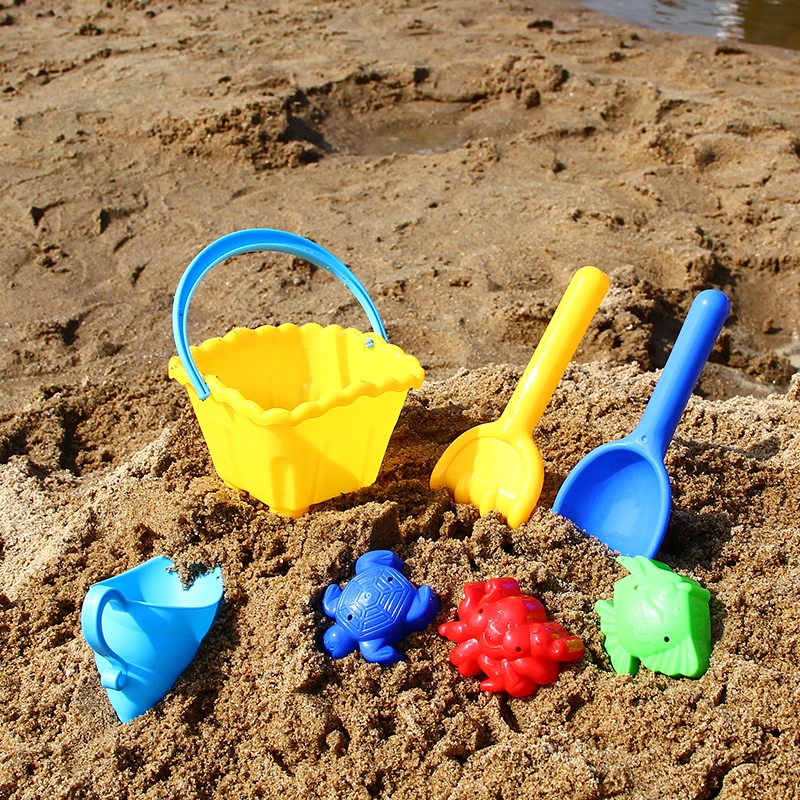 Песок Sandbeach детские игрушки пляжа замок ведро лопату грабли воды инструменты детей песчаный пляж Dune инструмент игрушки для детей