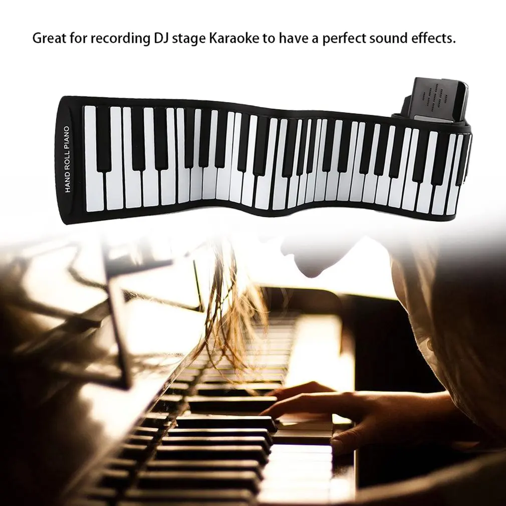 

88 Keys Folding Silicone Hand Roll Electronic Organ Digital Mic Line Audio Mixing Mixer Console With Phantom Power