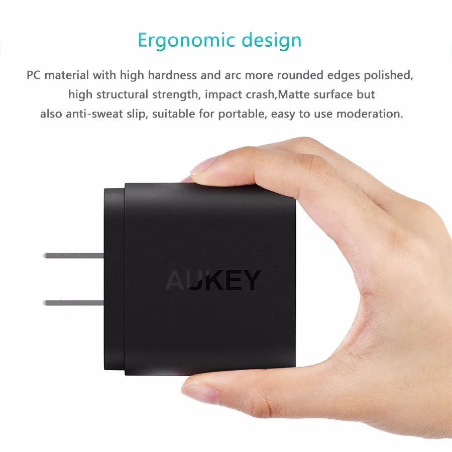 AUKEY 2 Порты быстрая Зарядное устройство 2,0 USB Smart стены заряда Адаптивная США ЕС штекер с 2 Micro USB кабель для передачи данных для sony LG iPhone Xiaomi