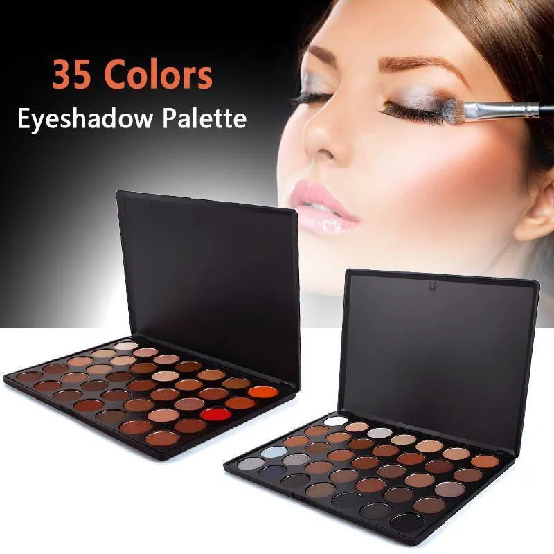

35 Warm Neutral Colour Makeup Waterproof Long Duration Eyeshadow Matte Shining BURGUNDY Eye shadow Pallete Make Up Cosmetic