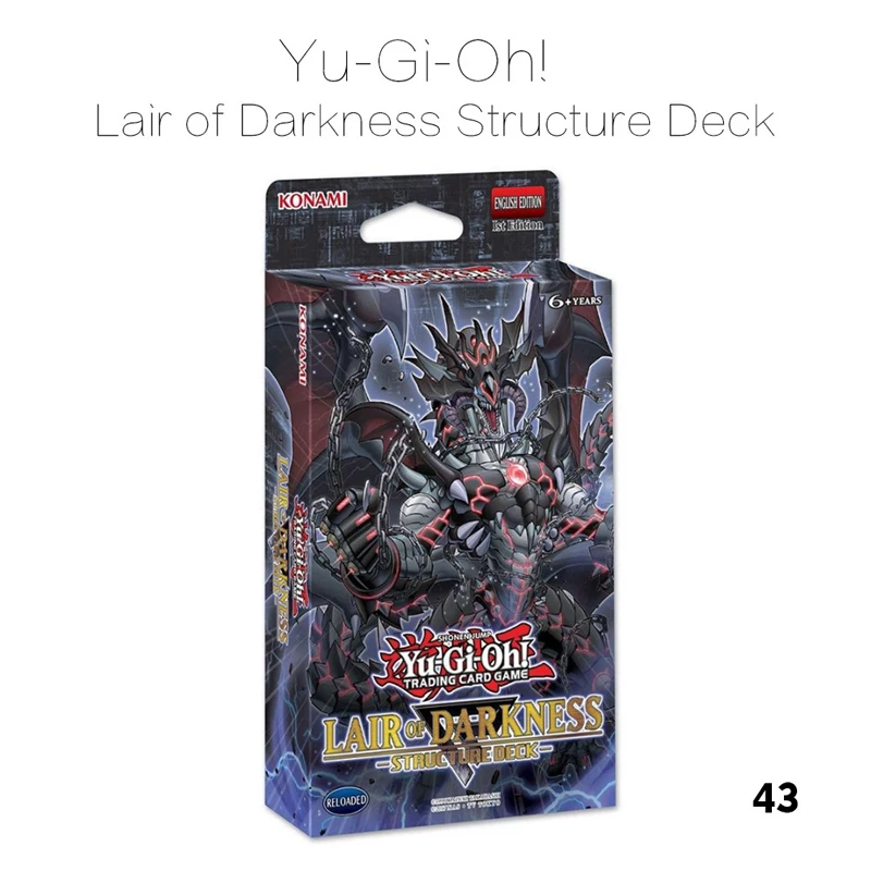

43 Pcs / Set Yu Gi Oh Game Cards Lair Of Darkness Structure Deck English Cards Anime Yugioh Game Cards For Collection HX227