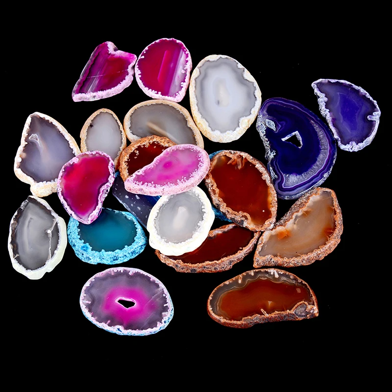 

1Pcs Crystal Slice Brazil Healing Reiki Stone Home Decor Natural Agate Geode Polished Irregular Quartz Pendant Mineral
