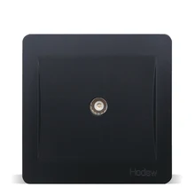 Настенный выключатель розетка, 86 Тип скрытый черный, кабель ТВ розетка панель, PC 220 V 10A