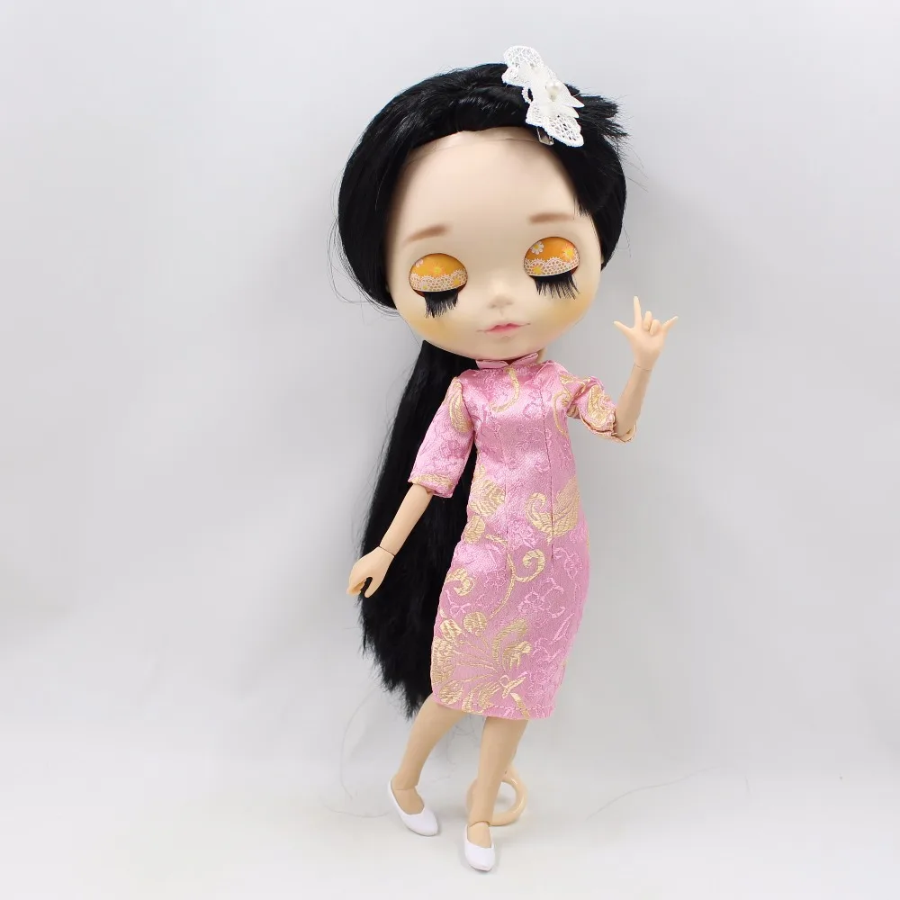 Neo Blythe Doll Ancient Embroidery Cheongsam Dress 8