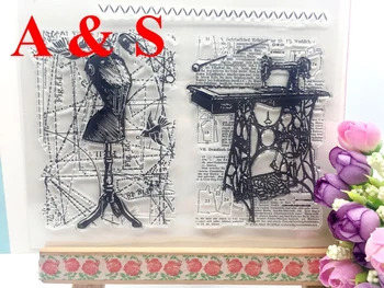 

CLEAR STAMPS Sewing Tools Scrapbook Card album paper craft silicon rubber transparent stamp