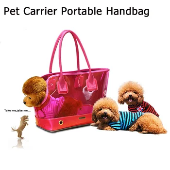 

Pet Dog Carrier Bags Portable Outdoor Travel Products Windproof Plastic Shoulder Handle Doggy Bag For Small Dog Cats Chihuahua