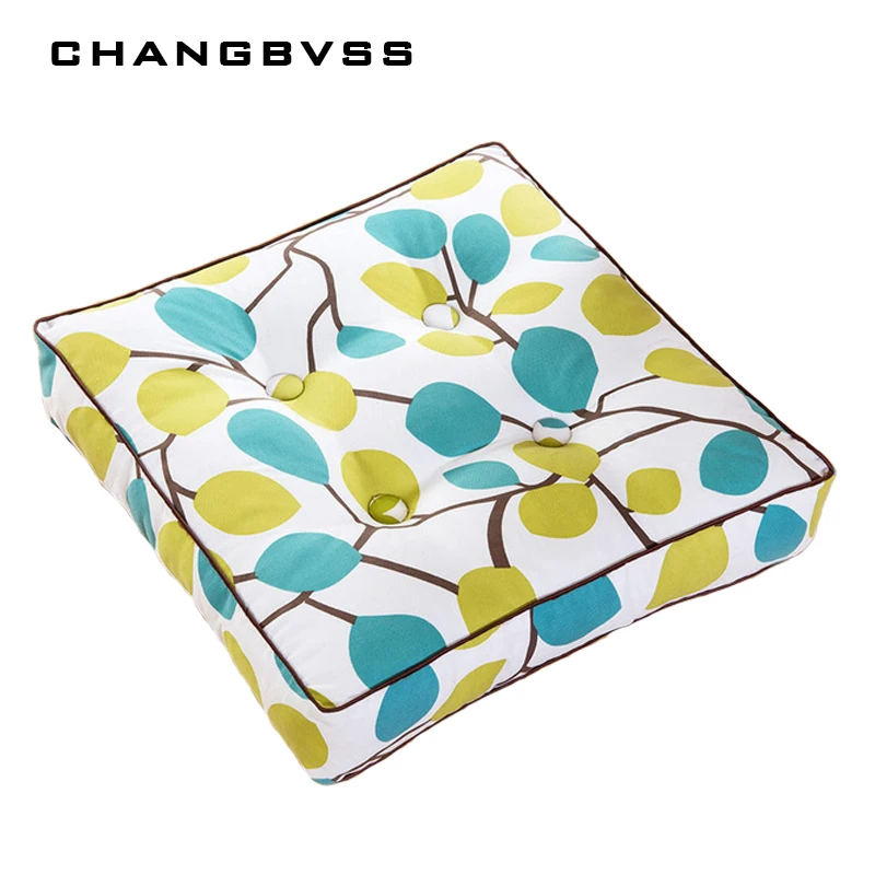 Square Meditation Cushion Chair Pillow For Office Break Pad Simple Pattern Tatami Mat Soft Sofa