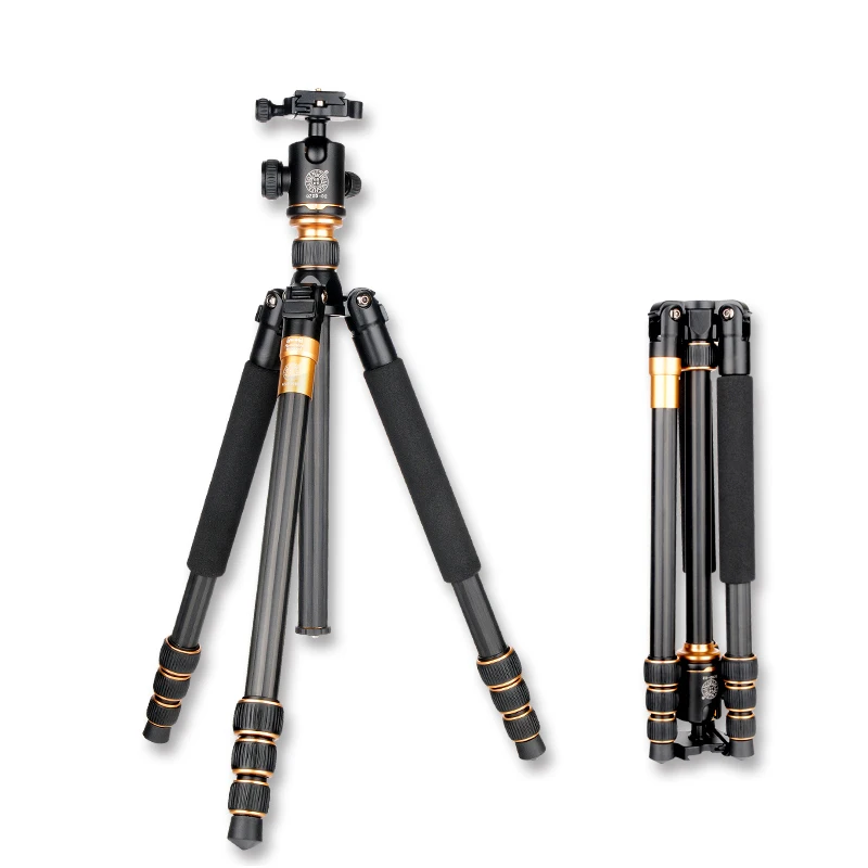  hot sale Pro Q-999c carbon fiber tripod portable slr camera Q999C tripod monopod Variable Alpenstoc