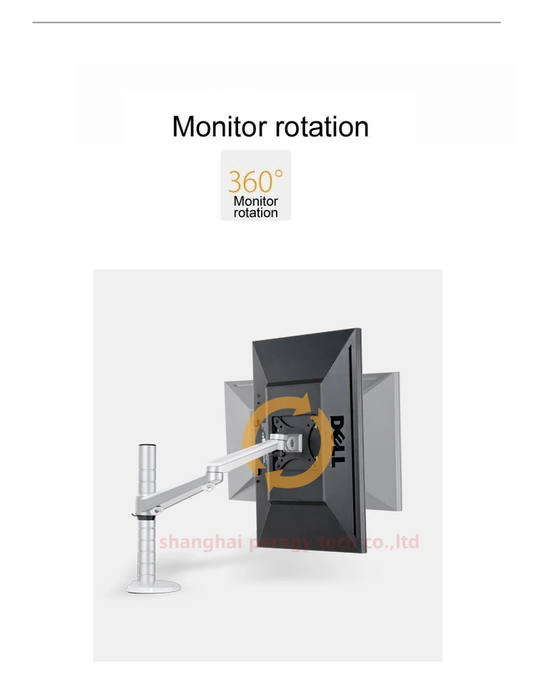 OA-3S, регулируемый по высоте держатель для ЖК-монитора, вращающийся настольный дисплей из алюминиевого сплава, длинная стойка VESA для телевизора, максимальная поддержка 27 дюймов