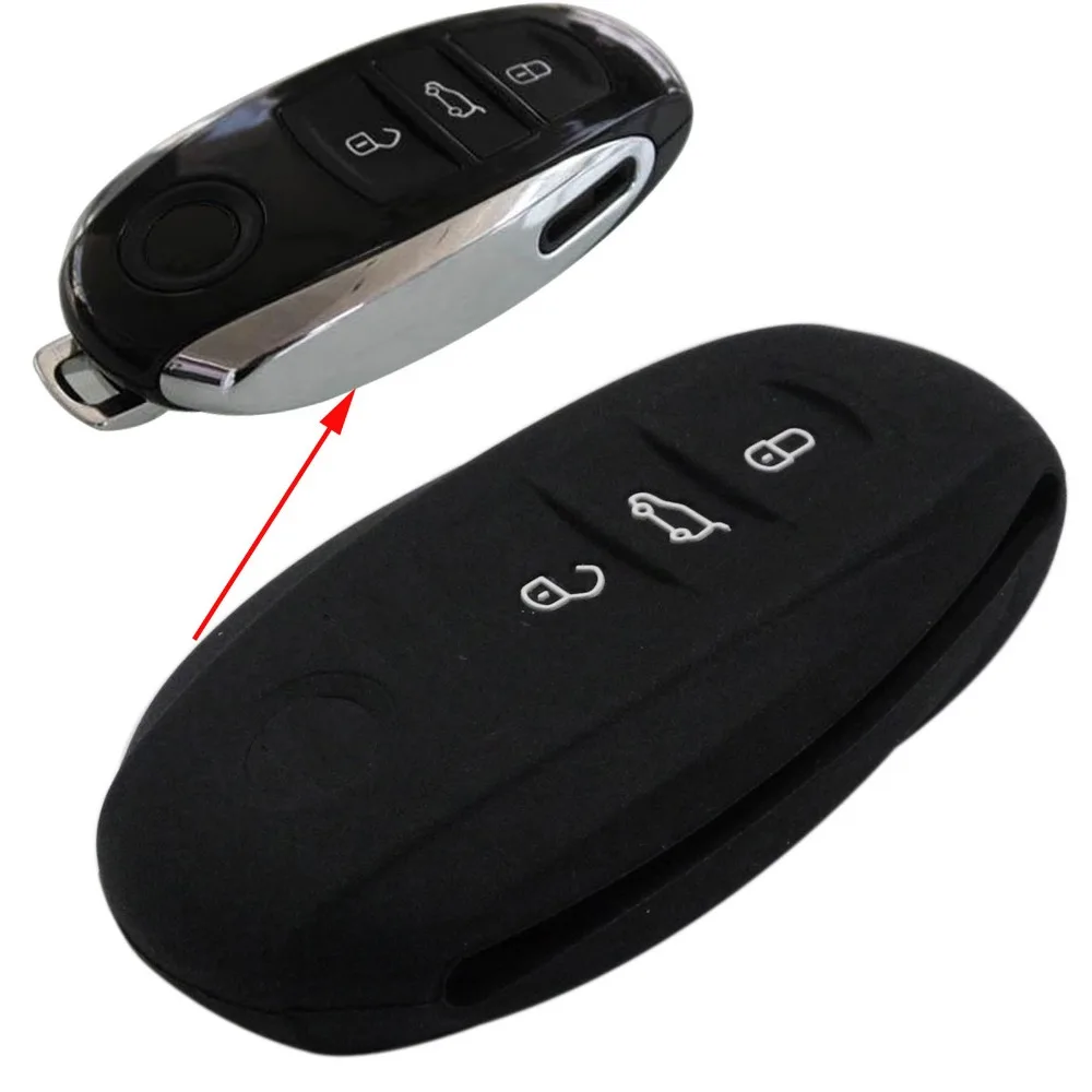 

Remote 3 Buttons Silicone Car Key Cover Case for Volkswagen VW Touareg Holder