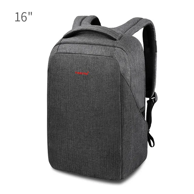 Tigernu usb зарядка 15," Ноутбук Schookproof для мужчин рюкзак высокое качество жесткий в виде ракушки Anti Theft путешествия Mochila школьный для женщин - Color: Black grey