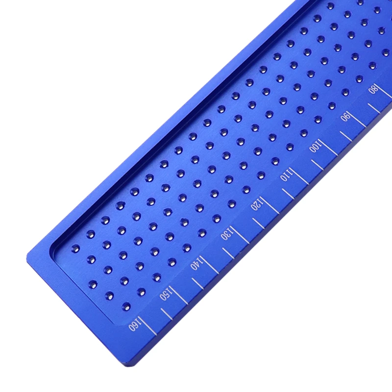 Woodworking T Ruler 160mm Aluminum Alloy Marking Gauge Hole Positioning Crossed Line Scriber Carpenter Measuring Tools