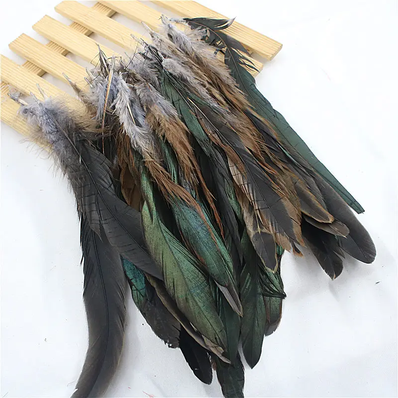 Venda 50 pçs/lote barato plumas de penas 5 8 дюймов 13 20 см натуральный Joias pluma galinha galo cor DIY|Перо| |