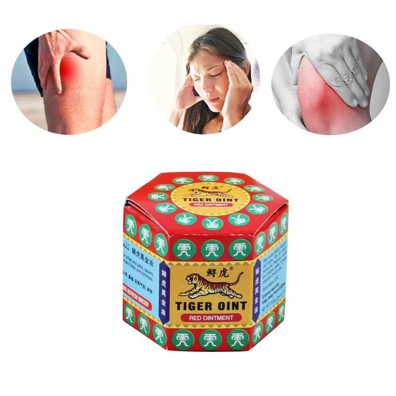 

2PCS 100% Natural Original Red/White Tiger Balm Painkiller Ointment Muscle Pain Relief Ointment Soothe Itch