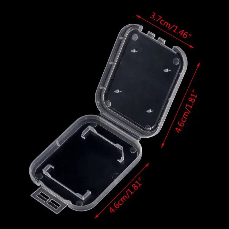 

BGEKTOTH 10Pcs SDHC MS Memory Card Storage Box Protector Holder Hard Transparent Plastic Box Bag